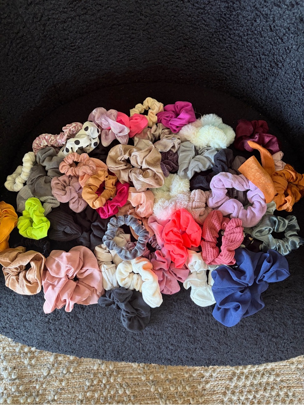 Multi-colored scrunchies bundle of 40 #scrunchies #hairaccessories